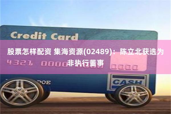 股票怎样配资 集海资源(02489)：陈立北获选为非执行董事